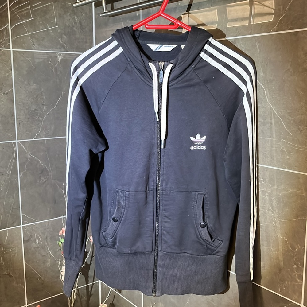 ADIDAS ORIGINALS black retro Trefoil hoodie